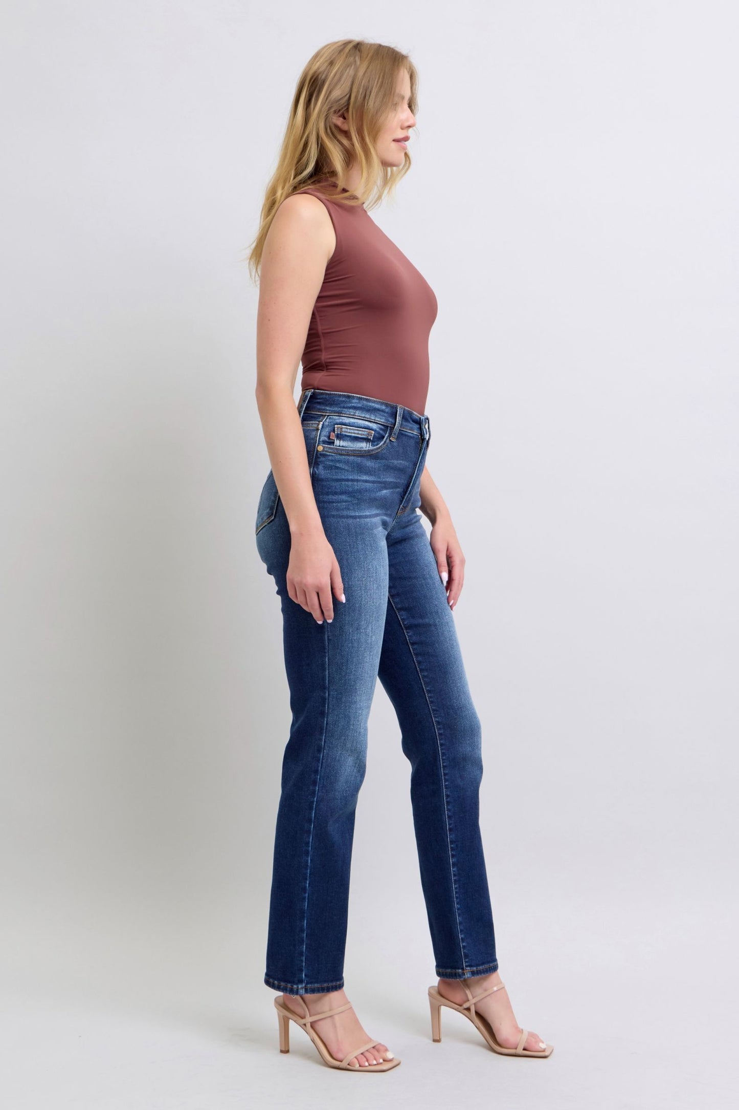 Judy Blue Washed Straight Leg Jeans with Pockets